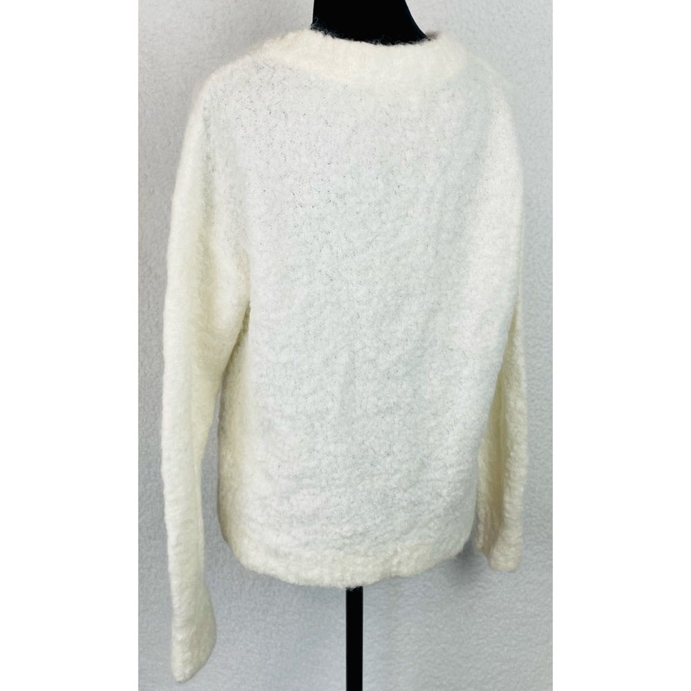 WILFRED • Aritzia Off-White/Cream Marseille Alpaca V-Neck Pullover Sweater, S - Picture 8 of 16